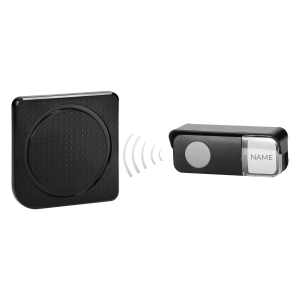 TOGI AC wireless mains-powered doorbell with learning system, 38 sounds, 200m, black